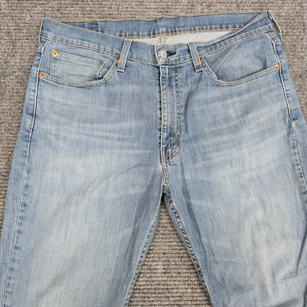 Levi’s 514 Men’s Jeans 36x30 Light Wash Straight Fit Stretch Denim